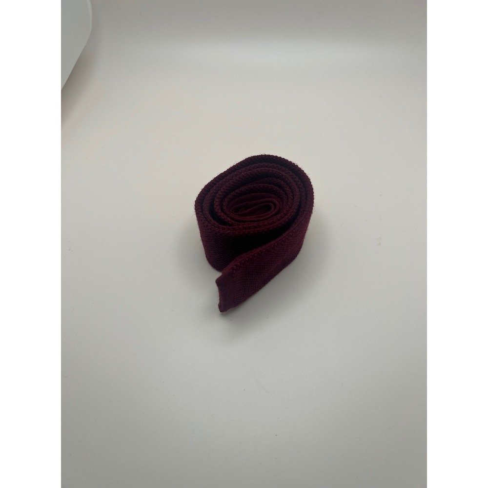 Centmil Chemises Burgundy Knit Wool Tie Square Bottom Maroon Necktie Mens